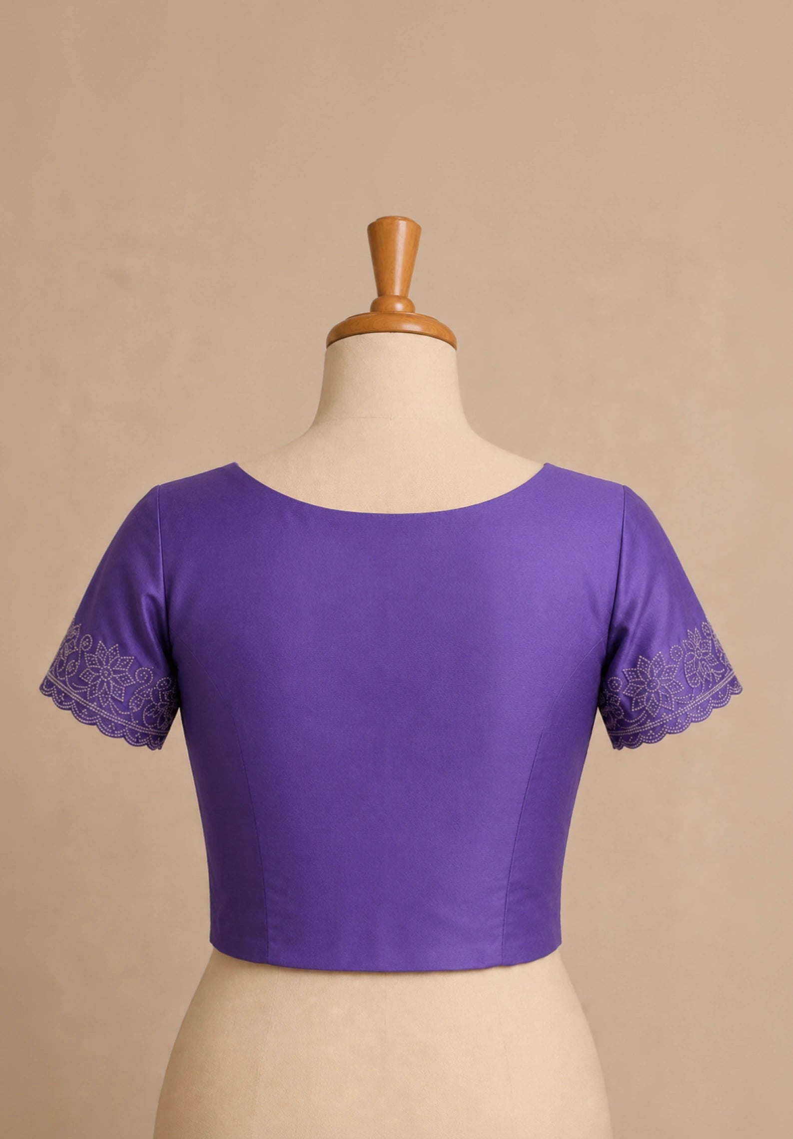 Lavender Satin Saree with Zari Border